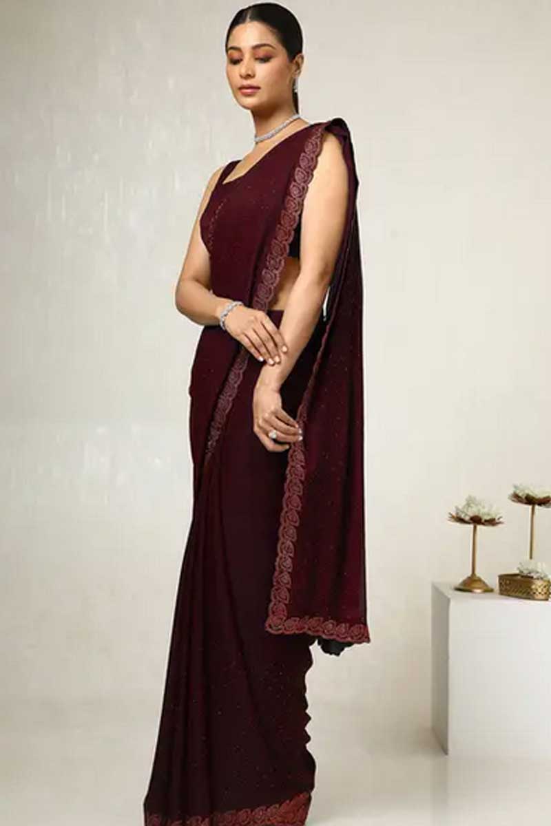 Chiffon Floral Print Saree